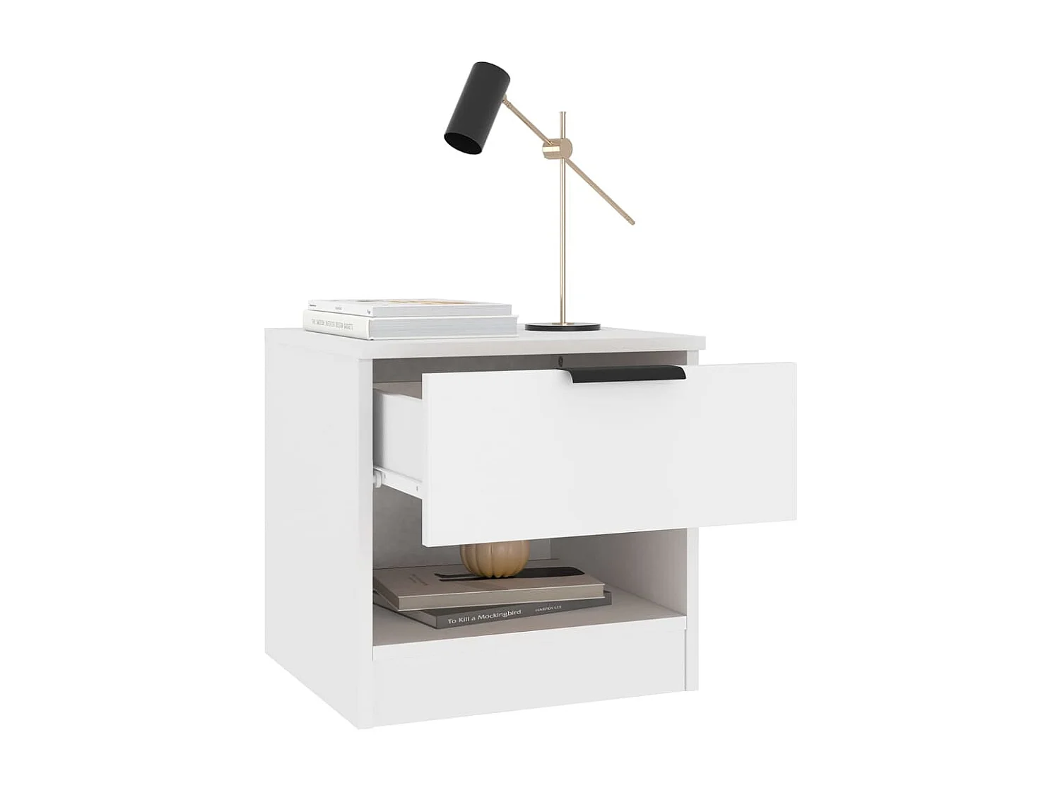 Comodini 2 pz. Bianco MDF