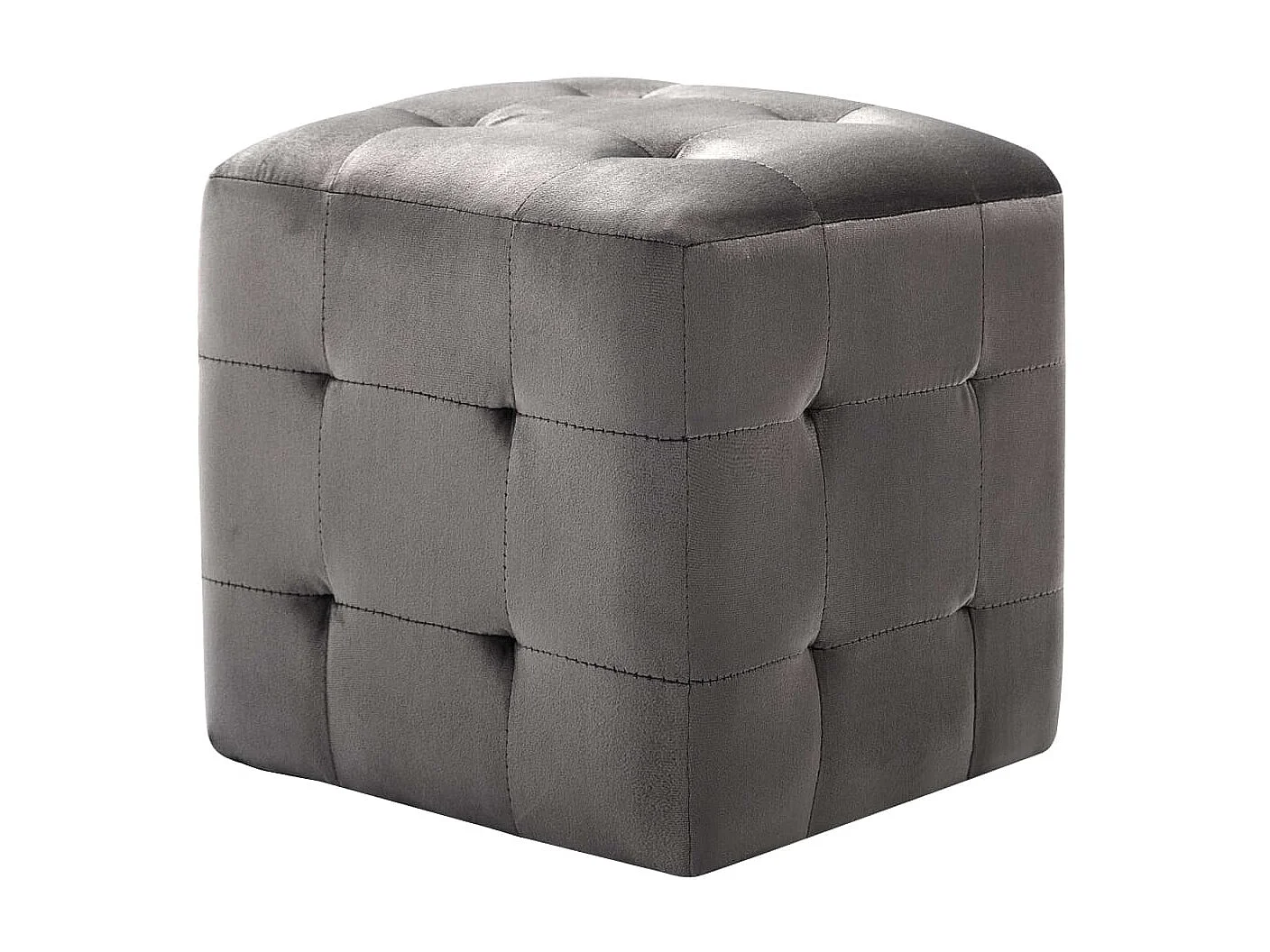 2 pcs Tables de chevet Gris 30x30x30 cm Tissu velours