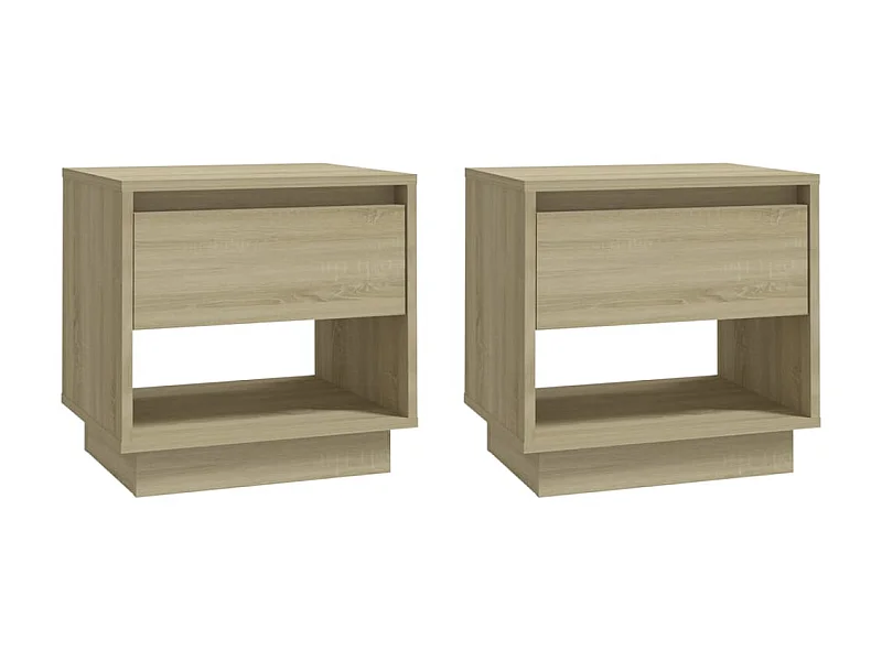 Tables de chevet 2 pcs Chêne sonoma 45x34x44 cm Aggloméré