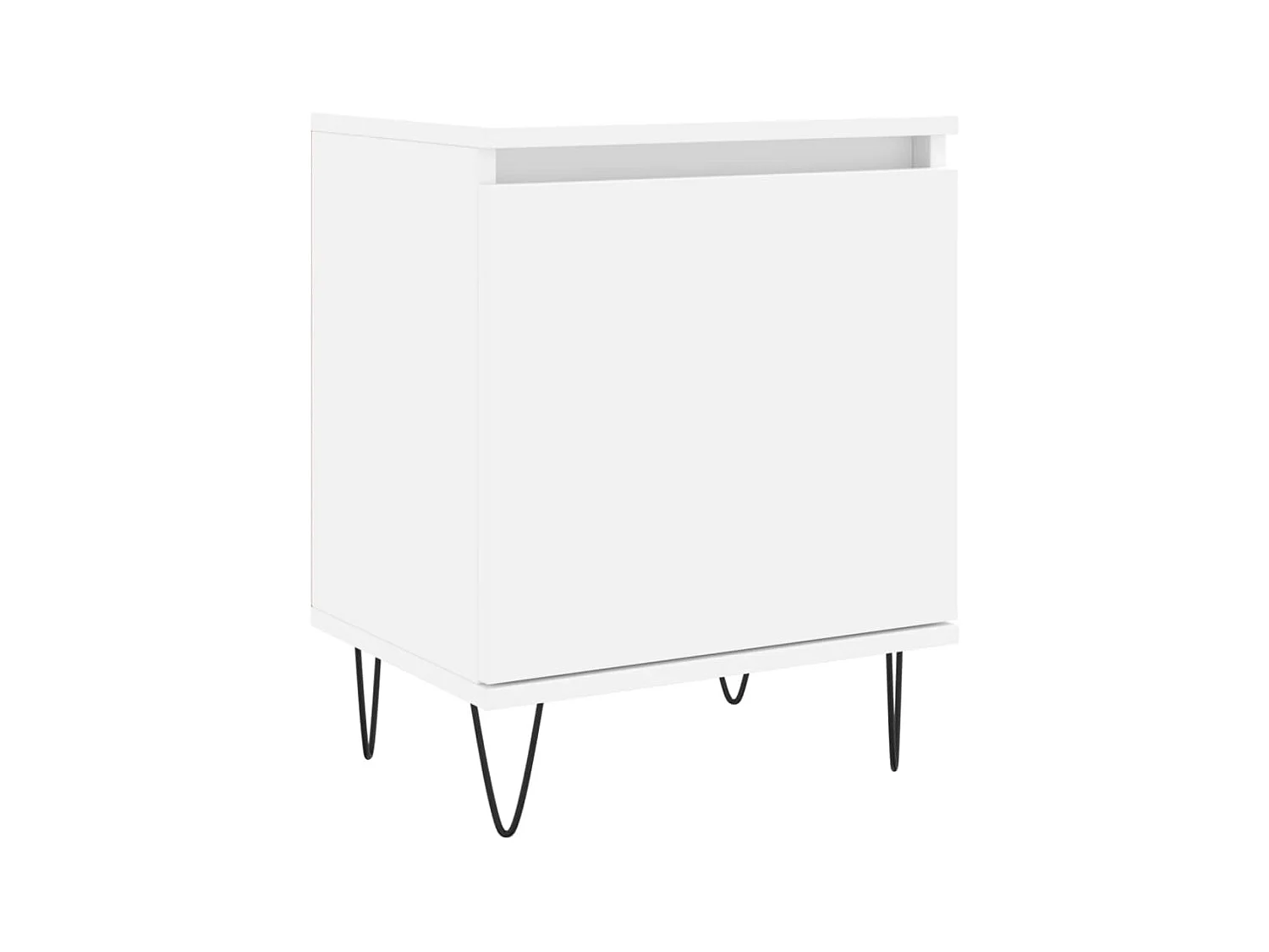 Table de chevet blanc 40x30x50 cm bois d’ingénierie