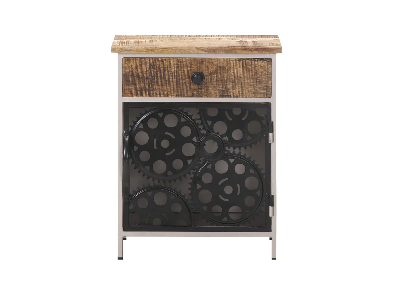 Table de chevet 40x30x50 cm Bois de manguier brut