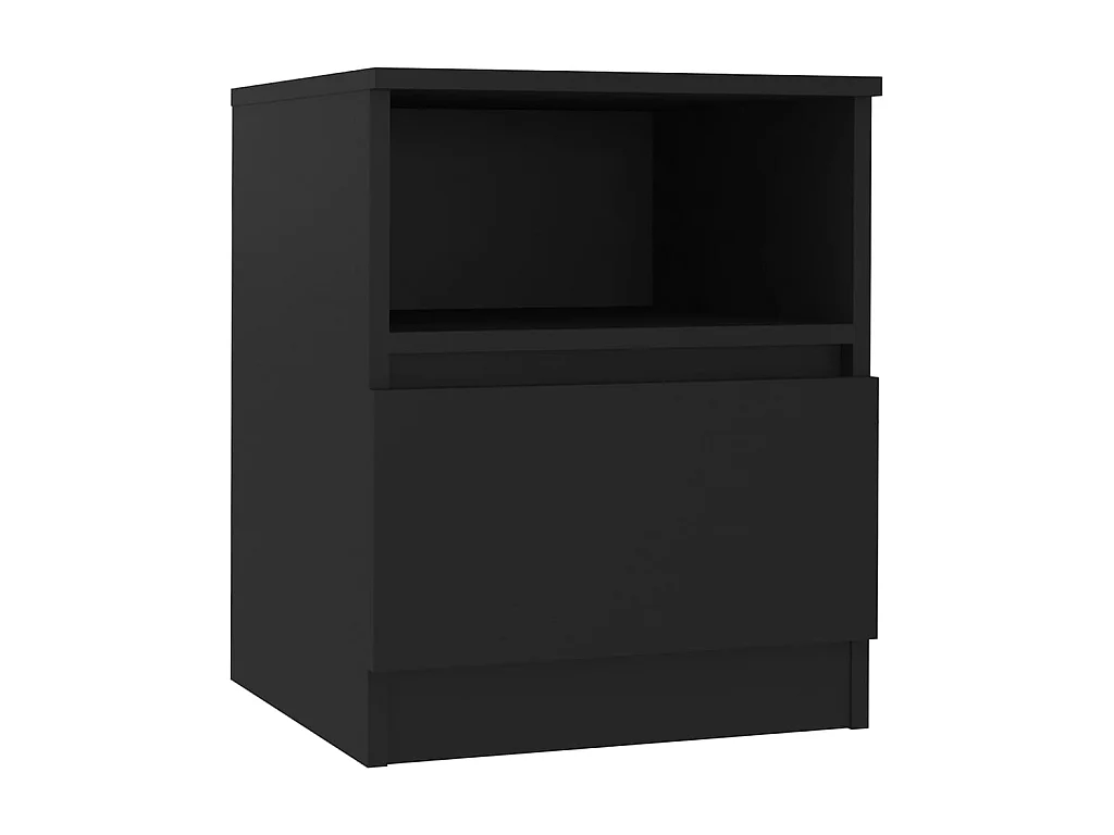 Comodino Nero 40x40x50 cm Truciolato