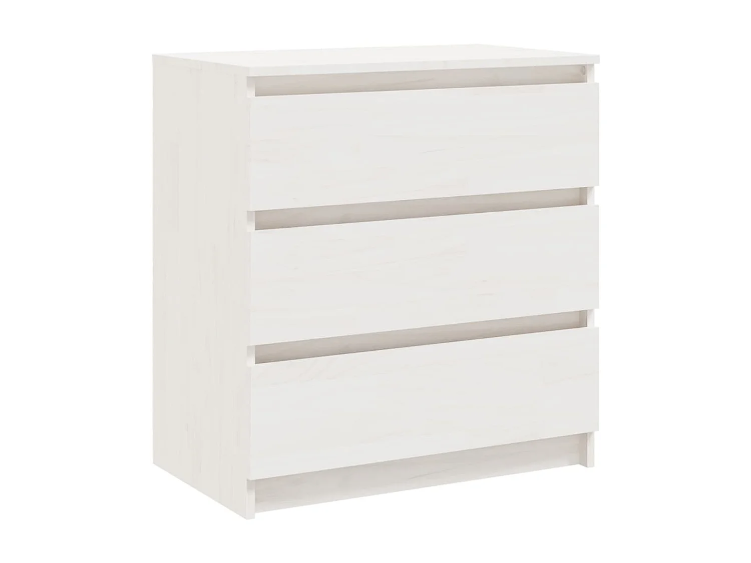 Table de chevet Blanc 60x36x64 cm Bois de pin massif