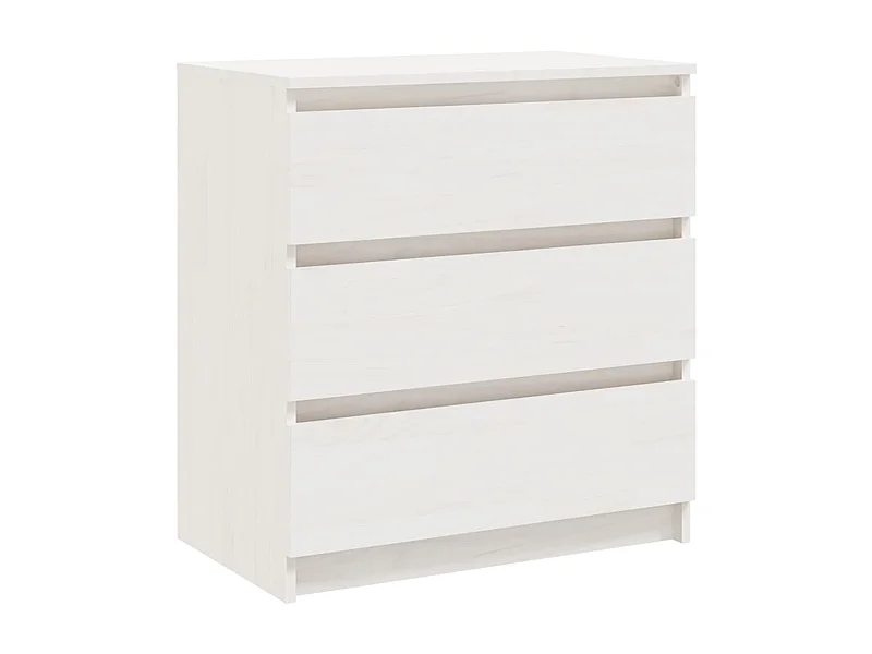 Mesa de cabeceira Branca 60x36x64 cm Madeira maciça de pinho