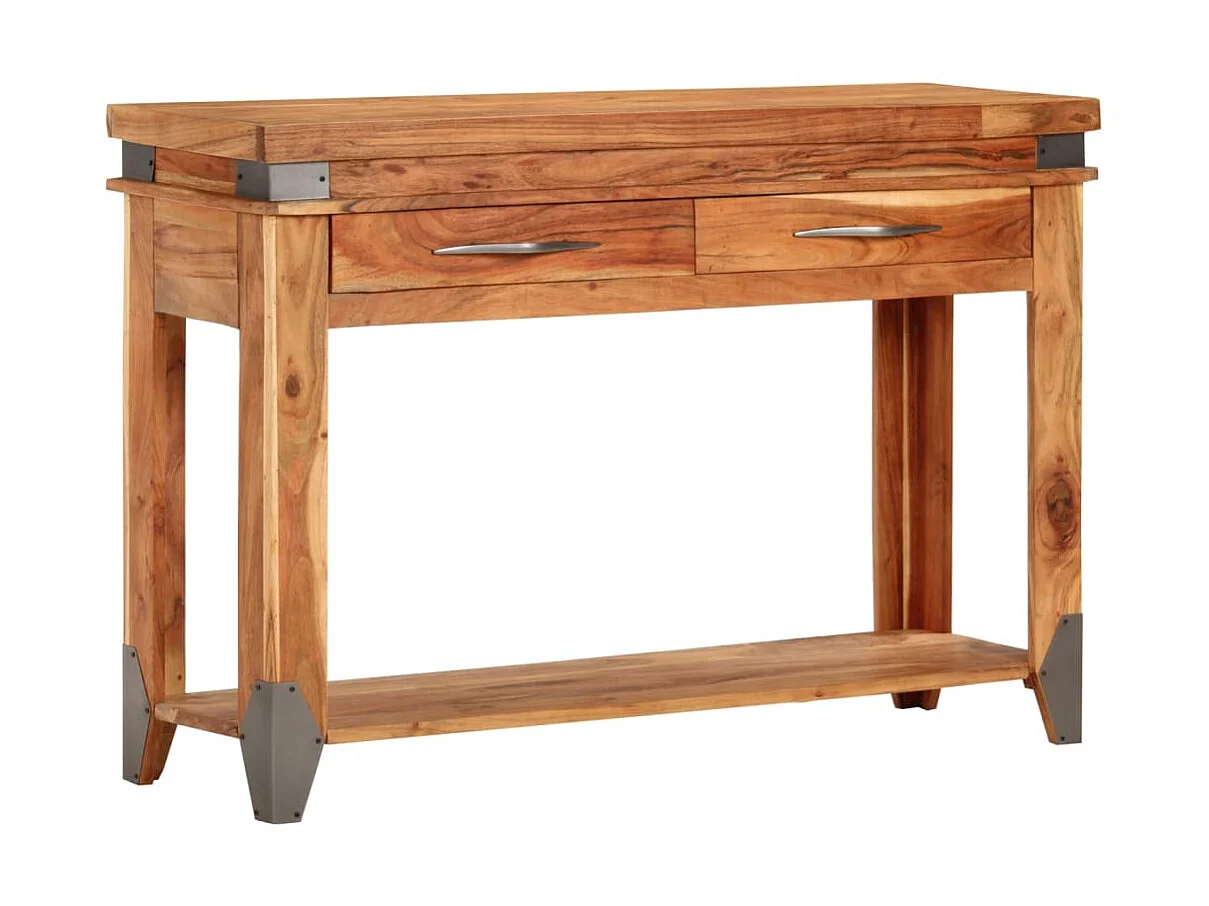 Mesa consola 110x34x74 cm Madeira maciça de acácia
