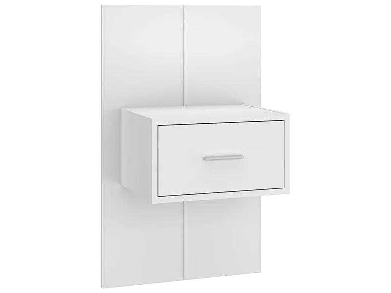Mesa de cabeceira de parede Branco brilhante