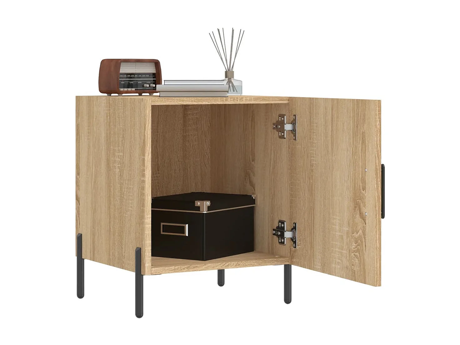 Comodini 2 pz rovere sonoma 40x40x50 cm in multistrato