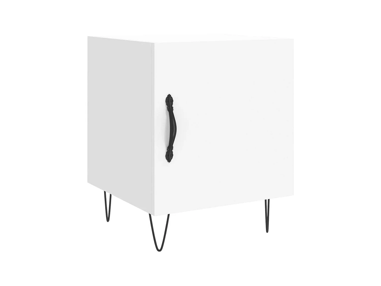 Table de chevet blanc 40x40x50 cm bois d’ingénierie