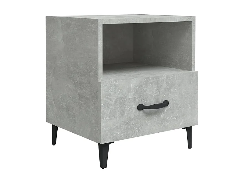 Nachttisch Betongraues Holzwerkstoff