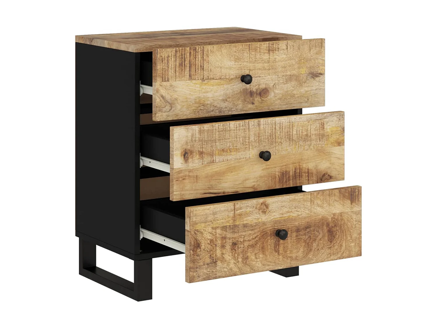 Comodino 50x33x62 cm Legno di mango e derivati del legno