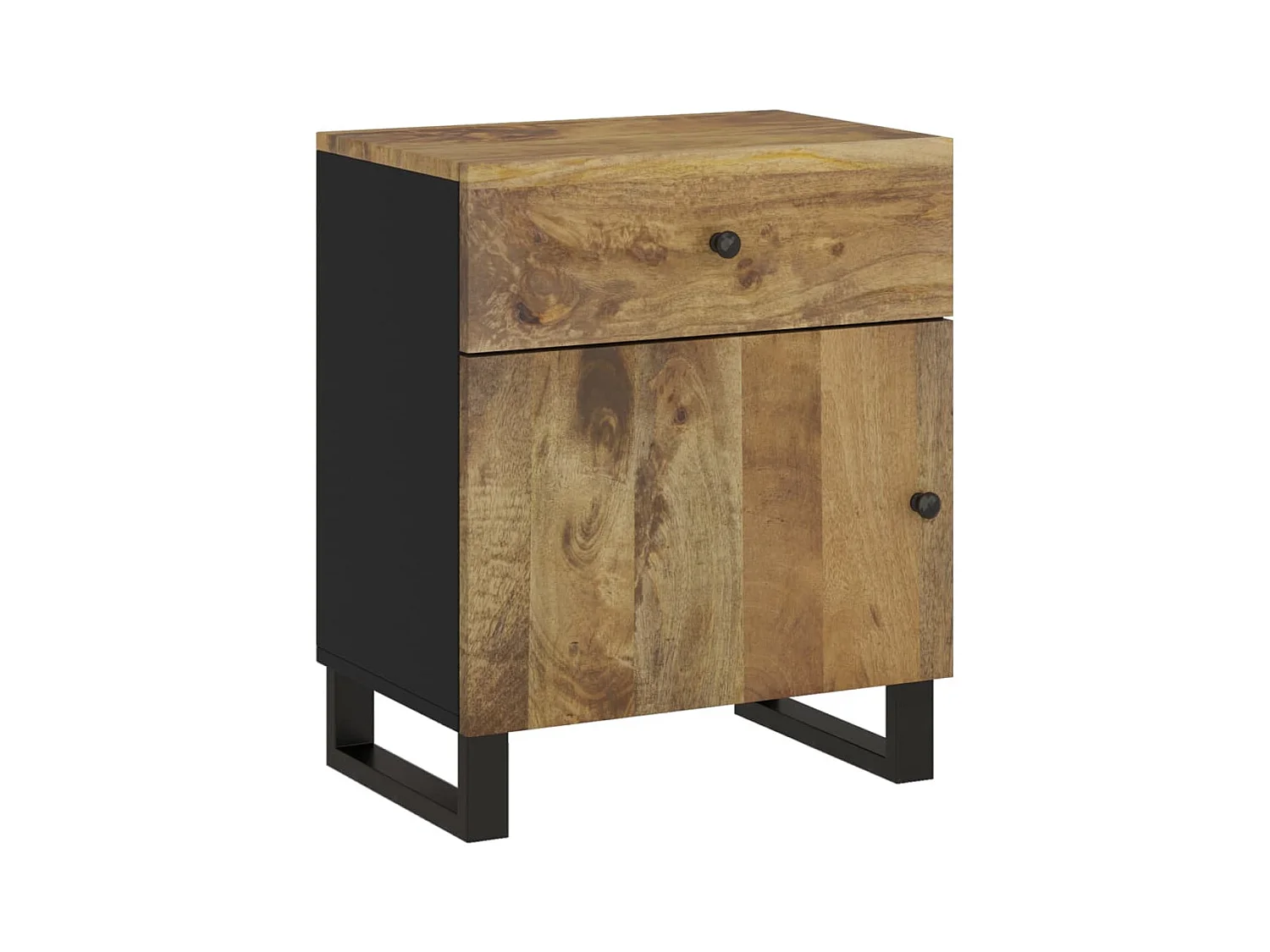 Nachtkastje 50x33x60 cm Mangohout en bewerkt hout
