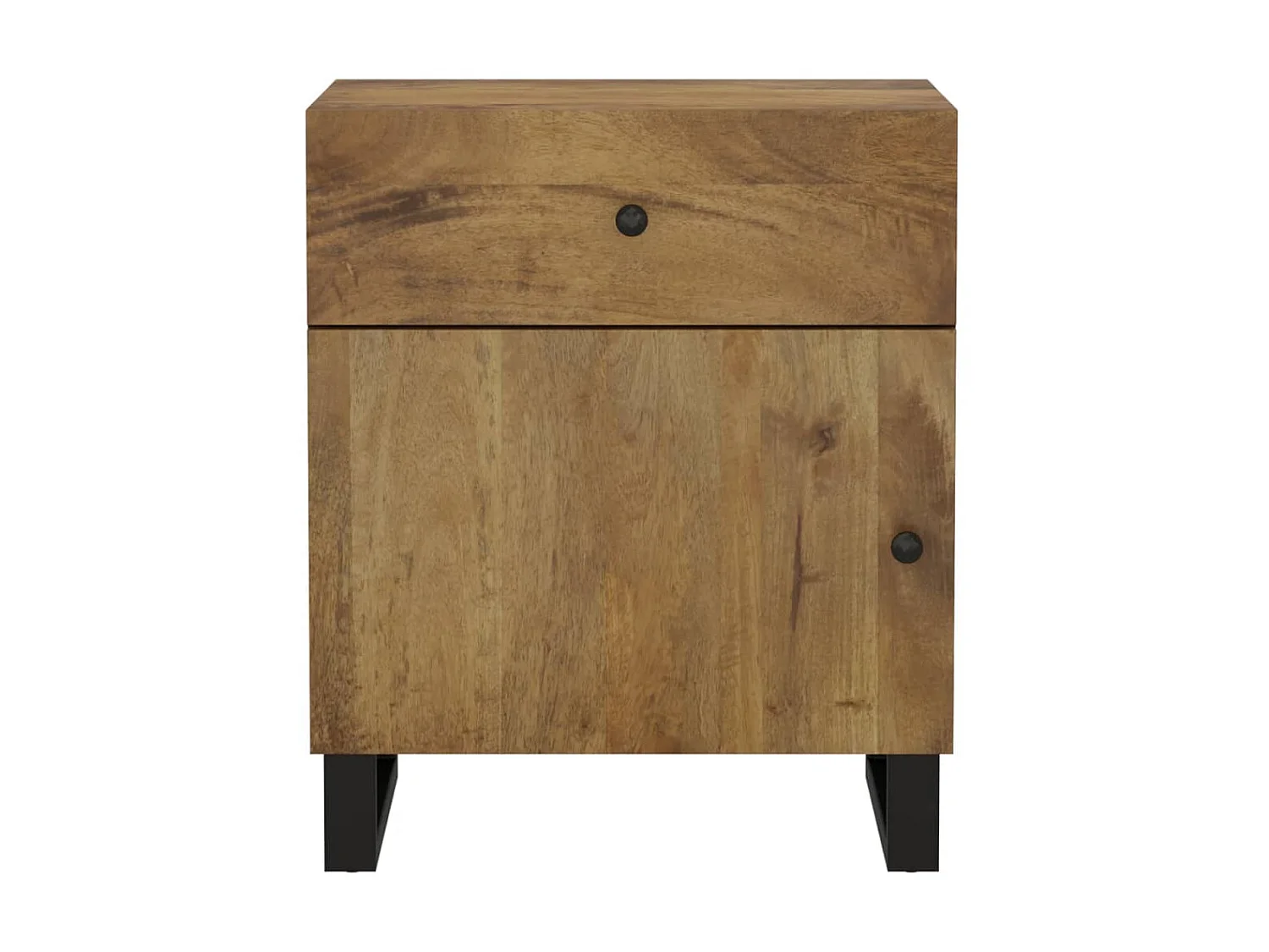 Nachtkastje 50x33x60 cm Mangohout en bewerkt hout