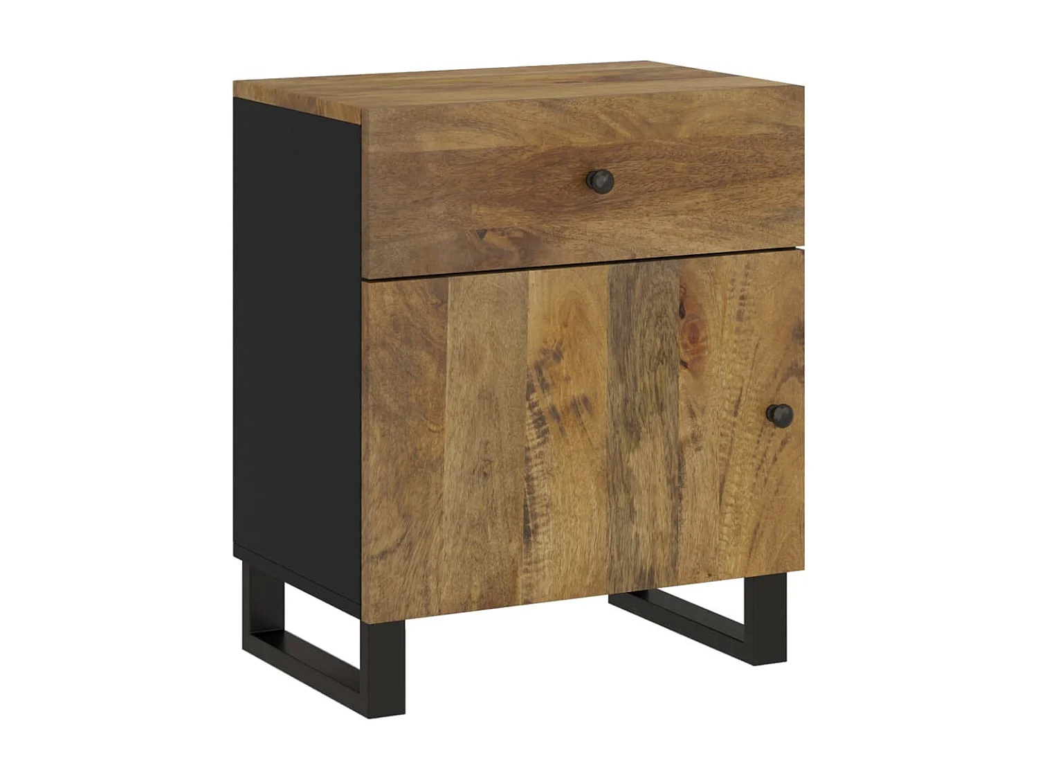 Nachtkastje 50x33x60 cm Mangohout en bewerkt hout