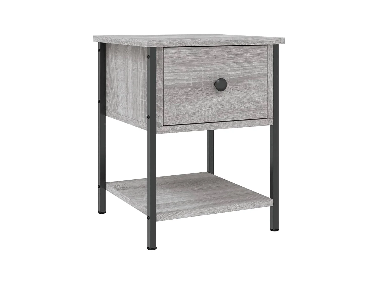 Table de chevet sonoma gris 34x35,5x45 cm bois d'ingénierie