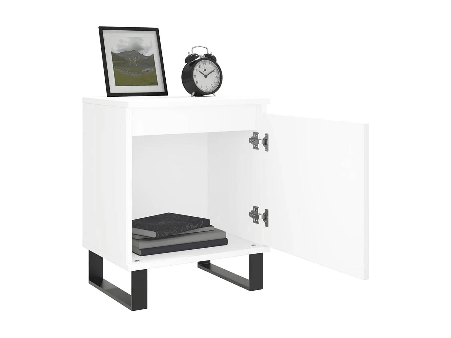 Wit nachtkastje 40x30x50 cm samengesteld hout