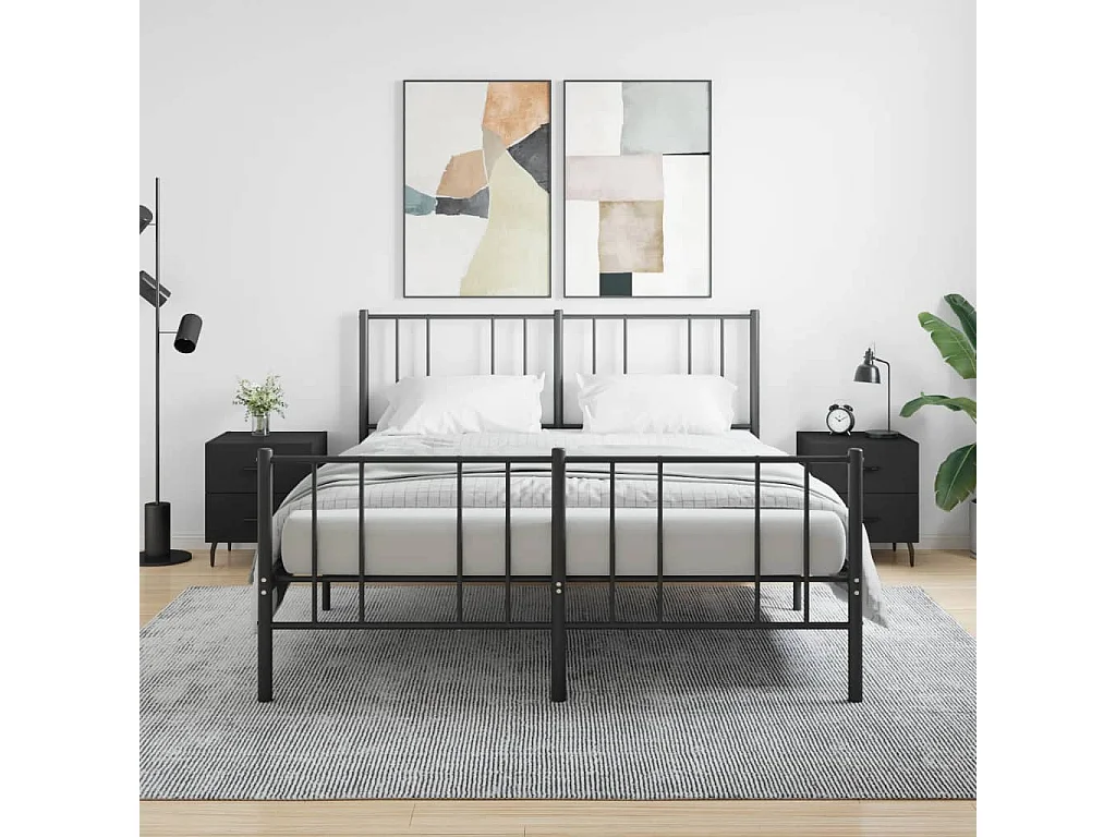 Nachtkastjes 2 stuks zwart 40x35x47,5 cm samengesteld hout