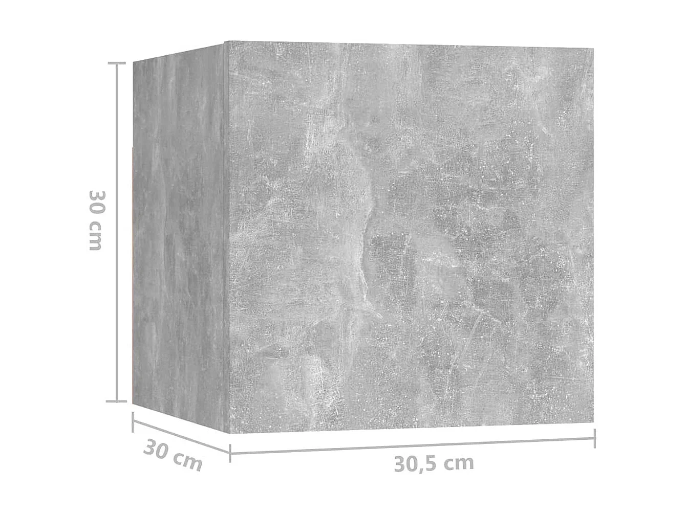 Mesas de cabeceira 2 unidades cinza concreto 30,5x30x30 cm aglomerado