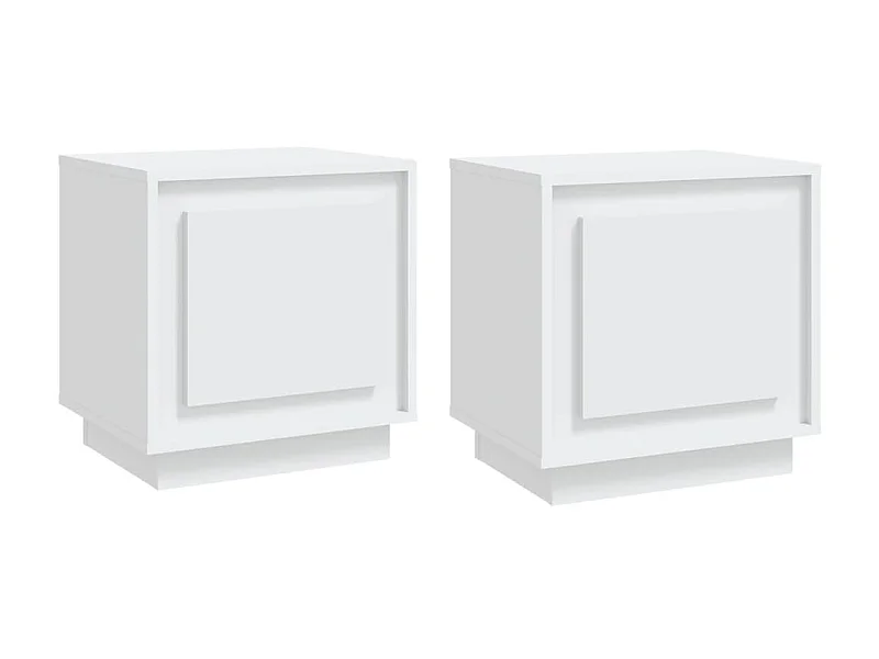 Nachtkastjes 2 stuks wit 44x35x45 cm samengesteld hout