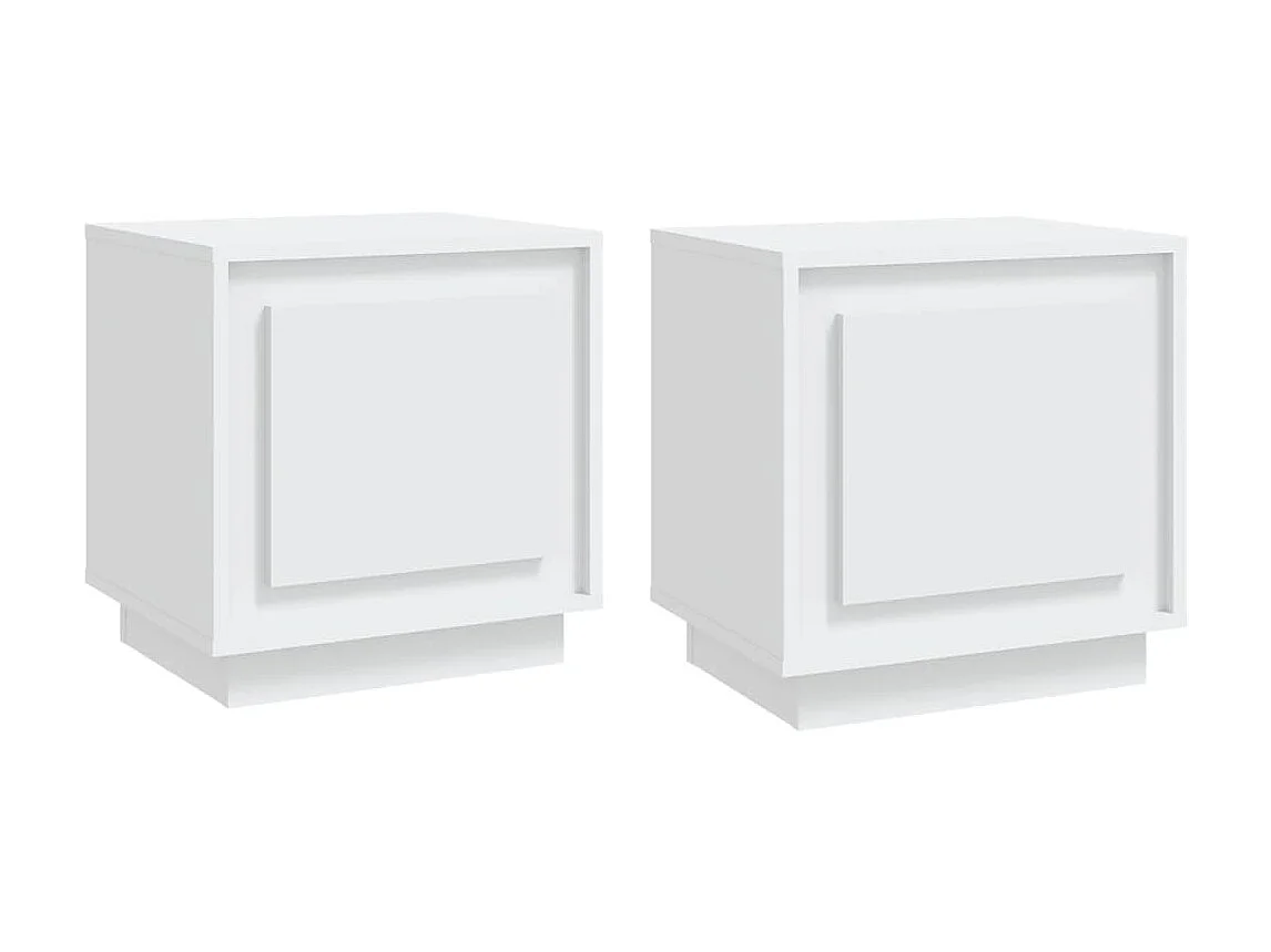 Comodini 2 pezzi bianco 44x35x45 cm in MDF