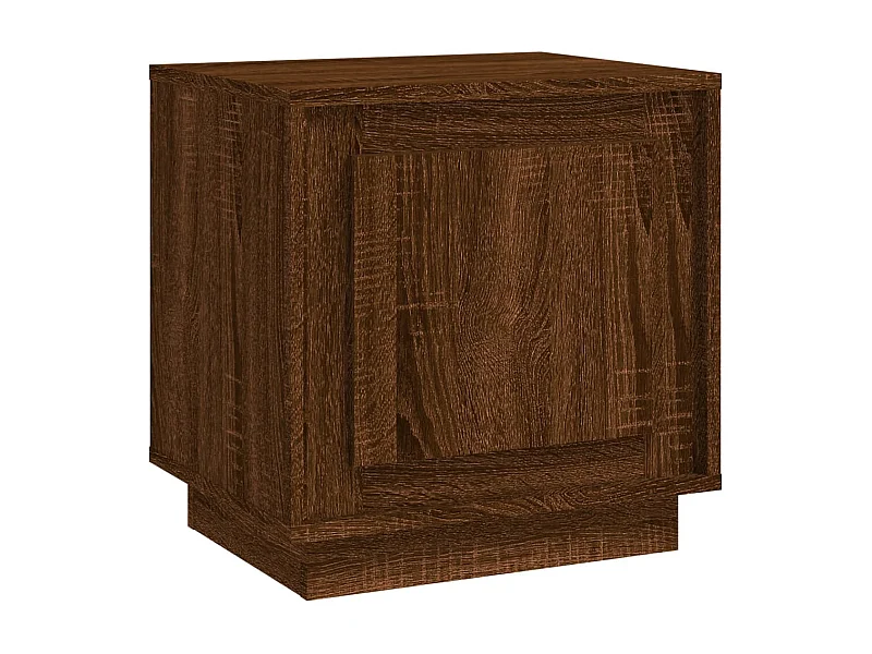 Table de chevet chêne marron 44x35x45 cm bois d'ingénierie