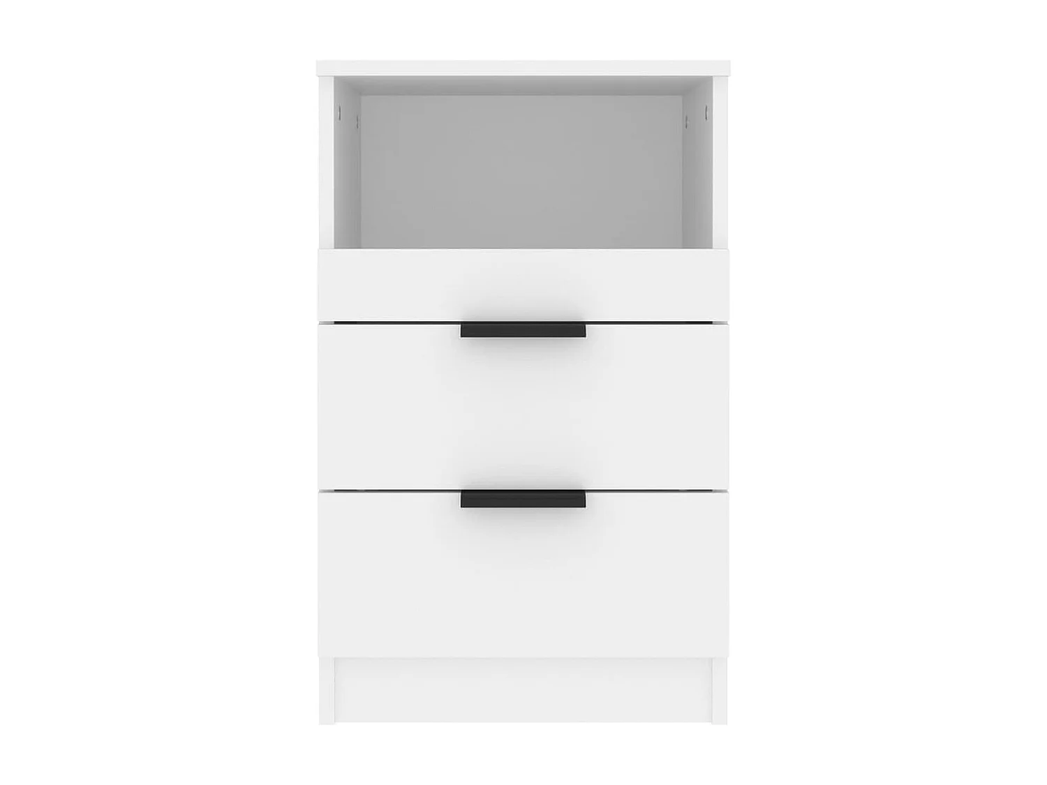 Mesita de noche Blanco Madera contrachapada