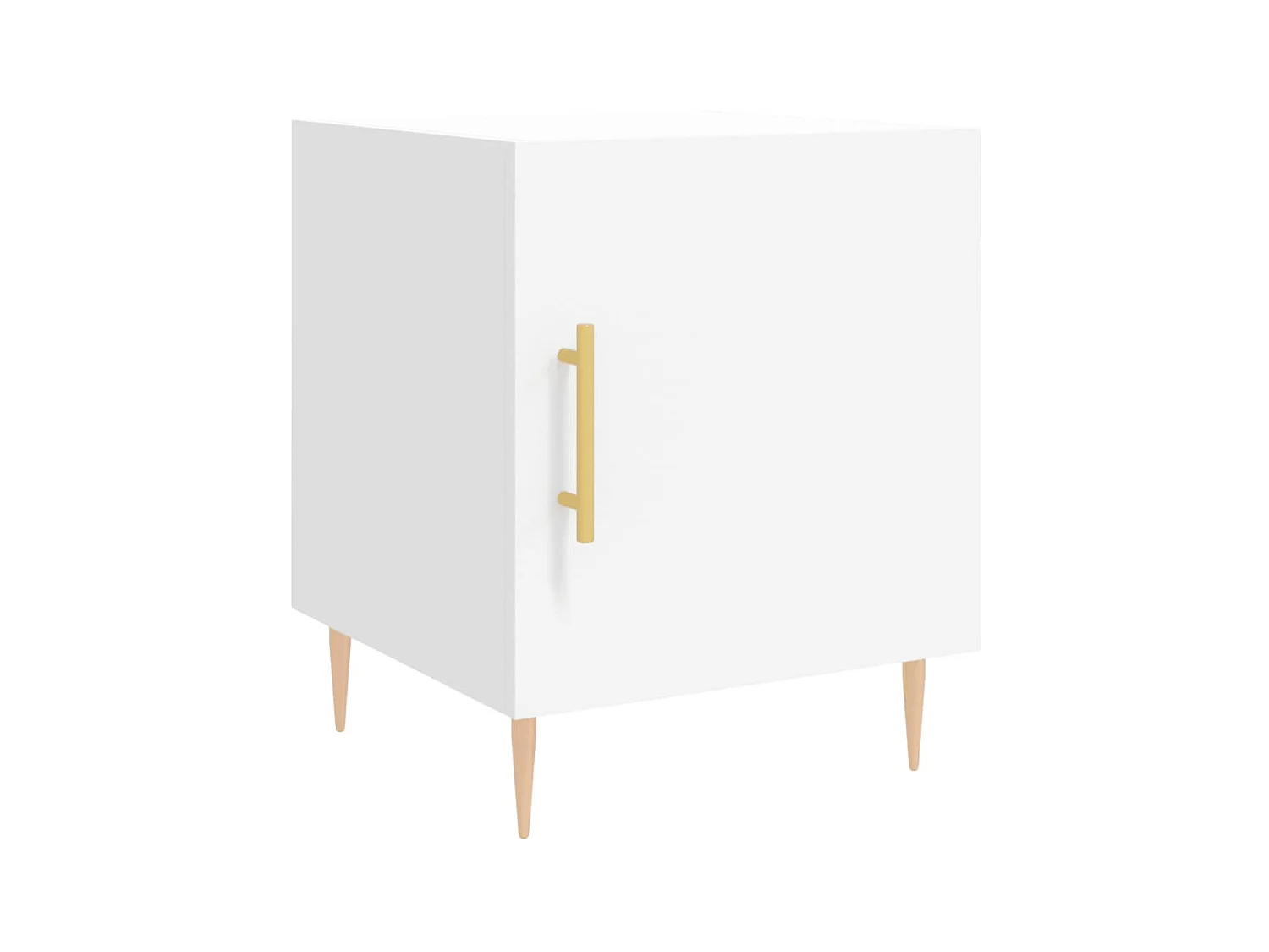 Table de chevet blanc 40x40x50 cm bois d’ingénierie