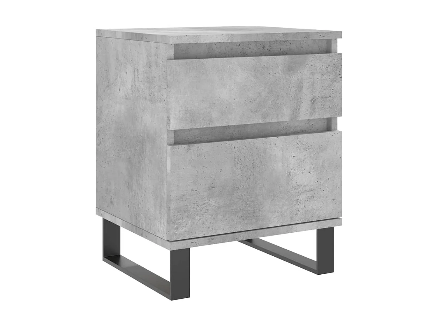 Table de chevet gris béton 40x35x50 cm bois d’ingénierie