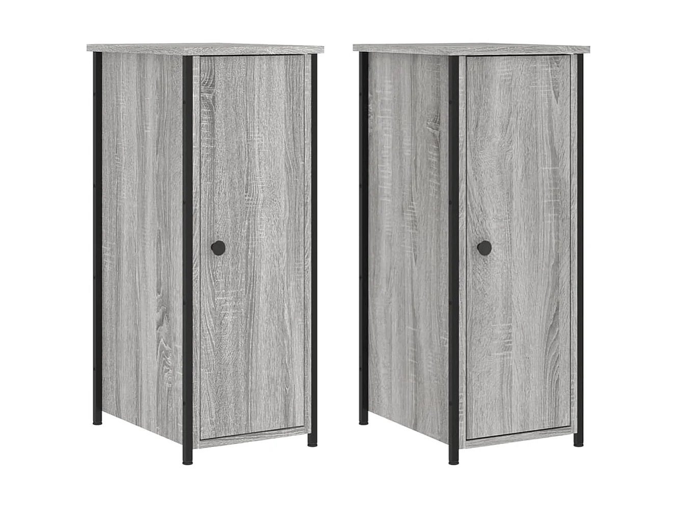 Tables de chevet 2 pcs sonoma gris 32x42x80cm bois d'ingénierie