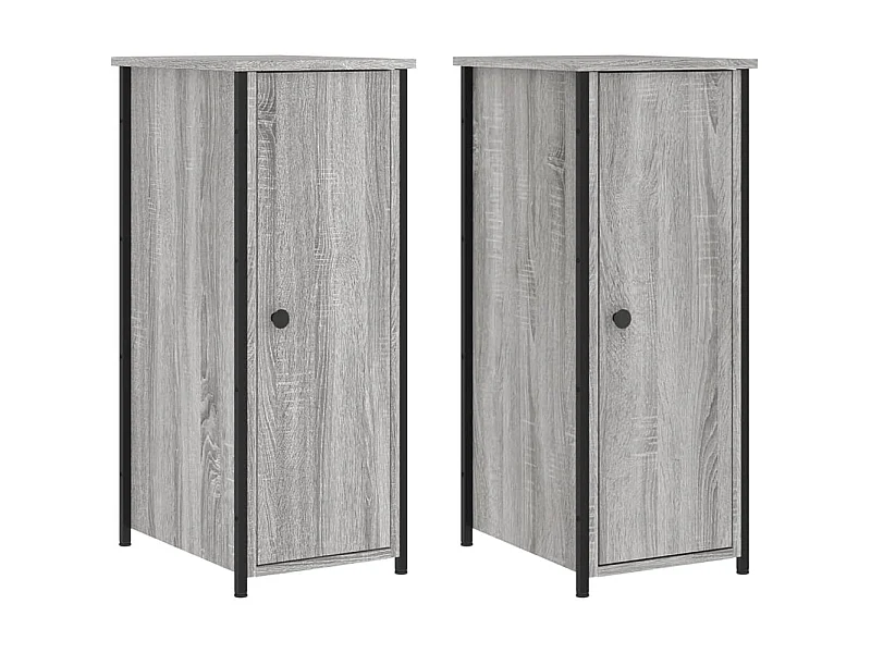 Tables de chevet 2 pcs sonoma gris 32x42x80cm bois d'ingénierie