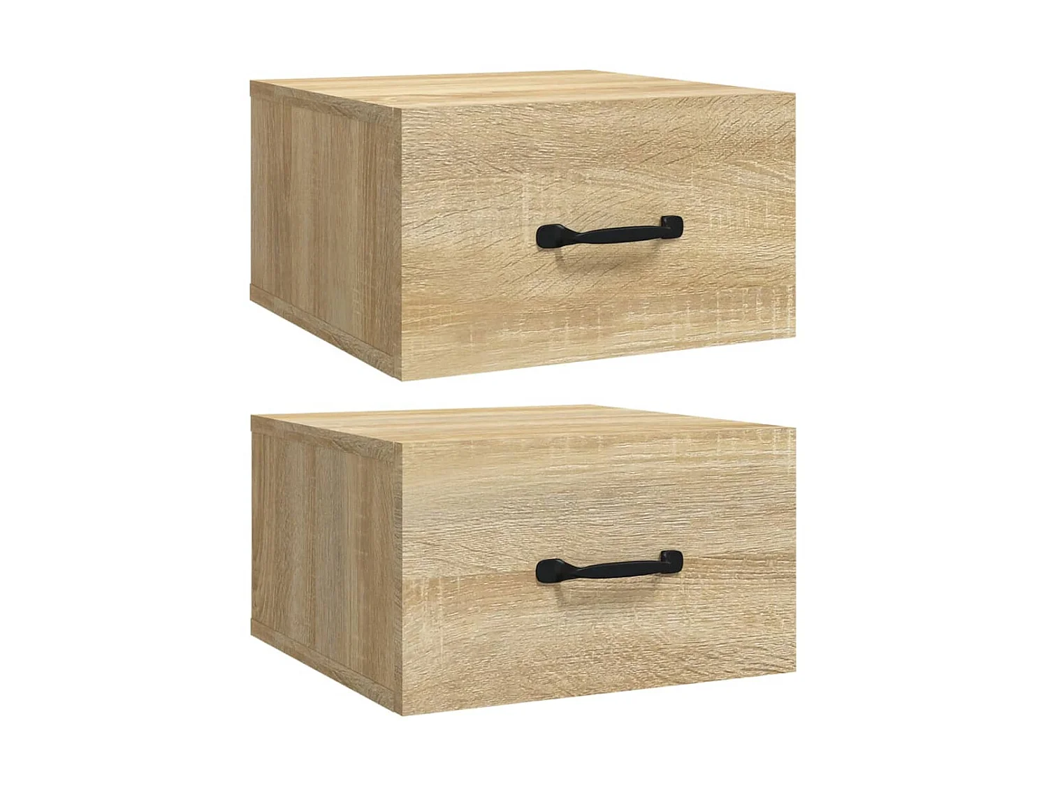 Comodini sospesi 2 pz Rovere Sonoma 35x35x20 cm