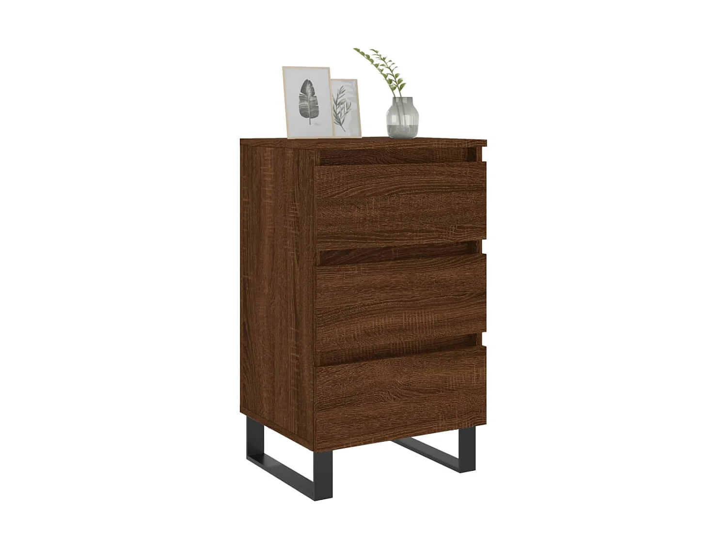 Mesas de cabeceira 2 peças carvalho castanho 40x35x69 cm madeira trabalhada