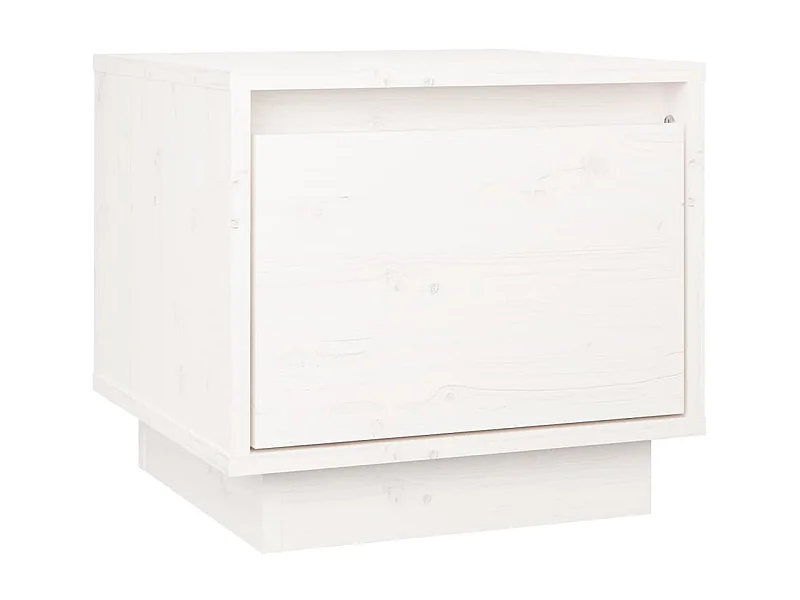 Table de chevet Blanc 35x34x32 cm Bois de pin solide