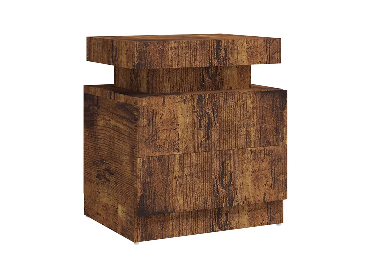 Nachtkastje van gerookt eikenhout 45x35x52 cm spaanplaat