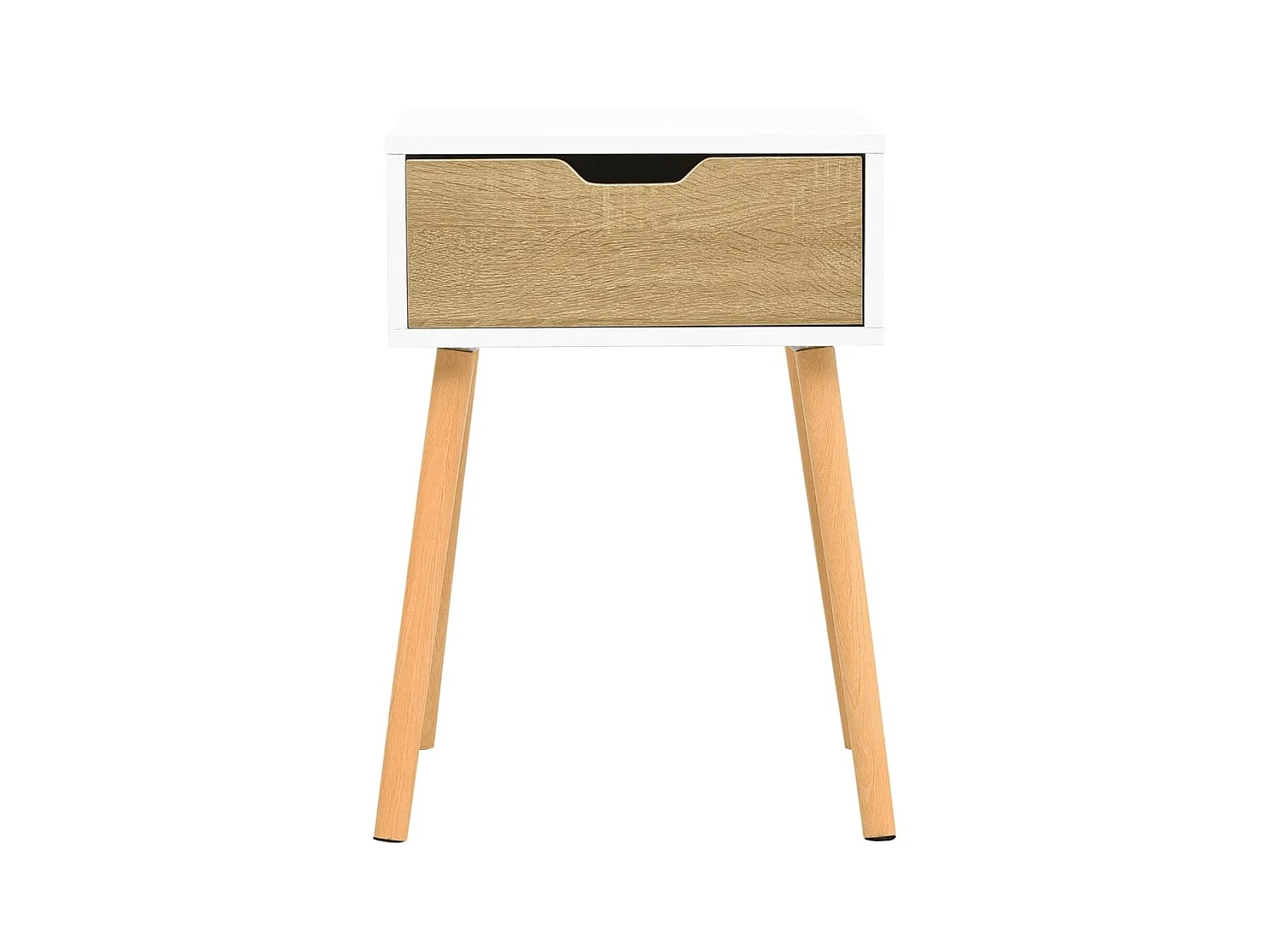 Tables de chevet 2 pcs Blanc/chêne sonoma 40x40x56 cm Aggloméré