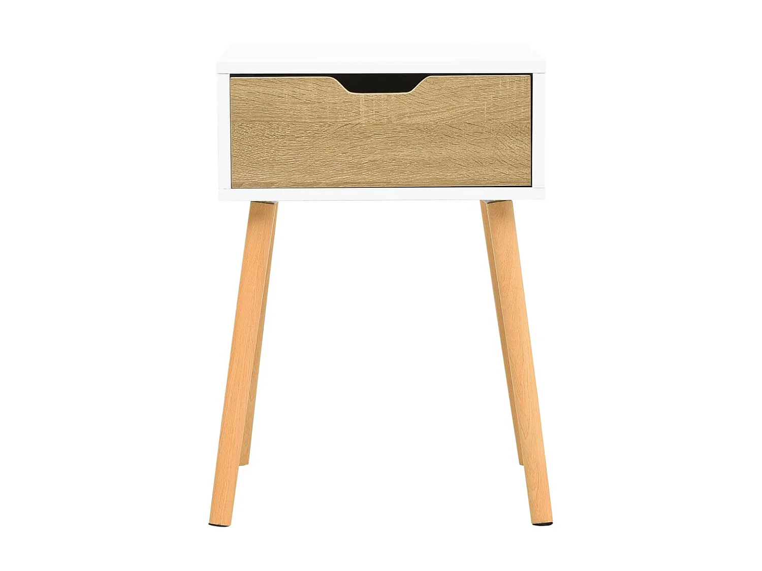 Tables de chevet 2 pcs Blanc/chêne sonoma 40x40x56 cm Aggloméré