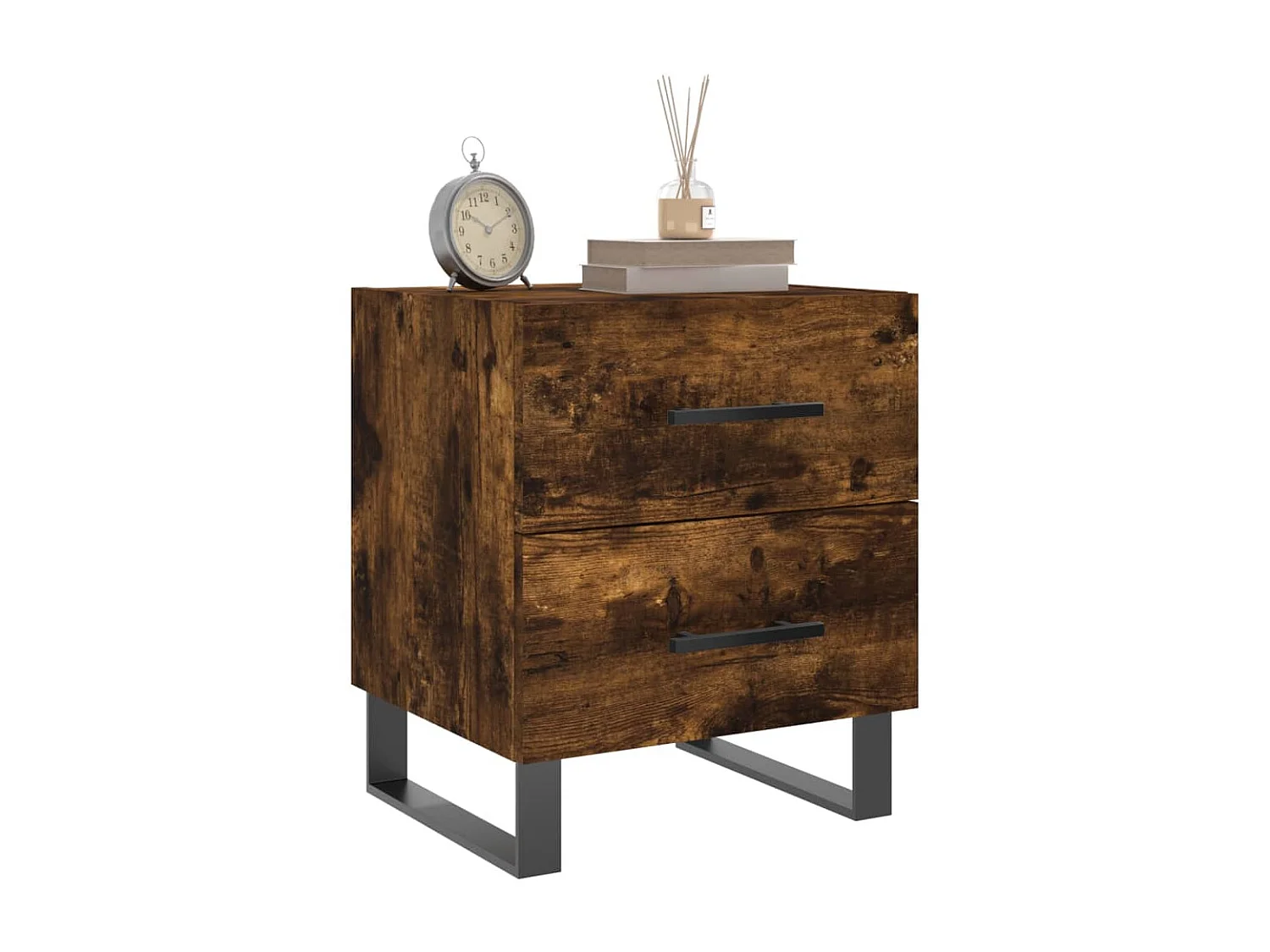 Tables de chevet 2pcs chêne fumé 40x35x47,5cm bois d’ingénierie