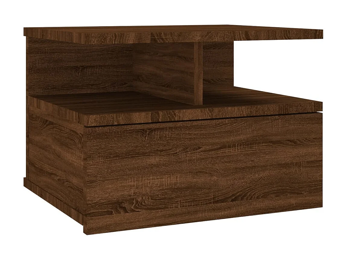 Table de chevet flottante Chêne marron 40x31x27 cm