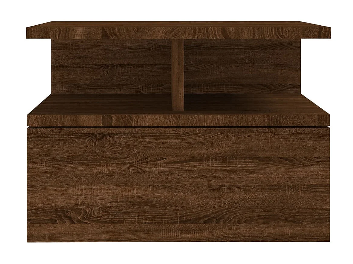 Table de chevet flottante Chêne marron 40x31x27 cm