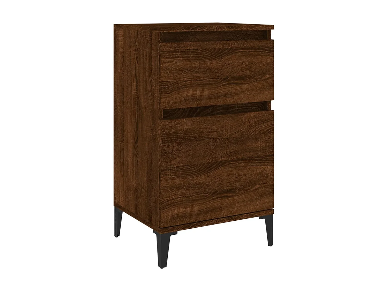 Table de chevet chêne marron 40x35x70 cm