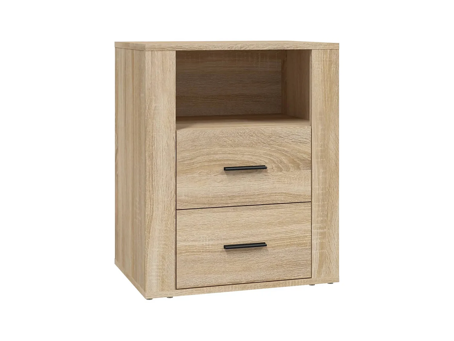 Nachtkastje Sonoma eiken 50x36x60 cm Bewerkt hout