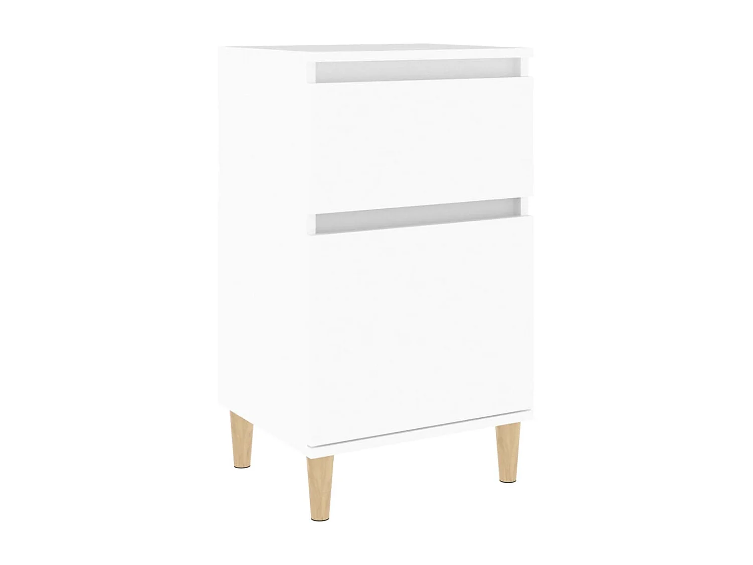 Table de chevet blanc 40x35x70 cm