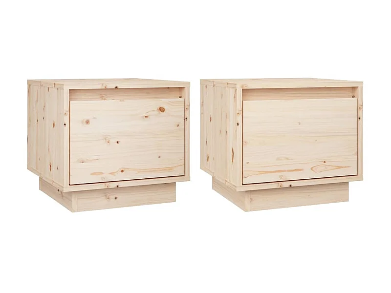 Tables de chevet 2 pcs 35x34x32 cm Bois de pin solide