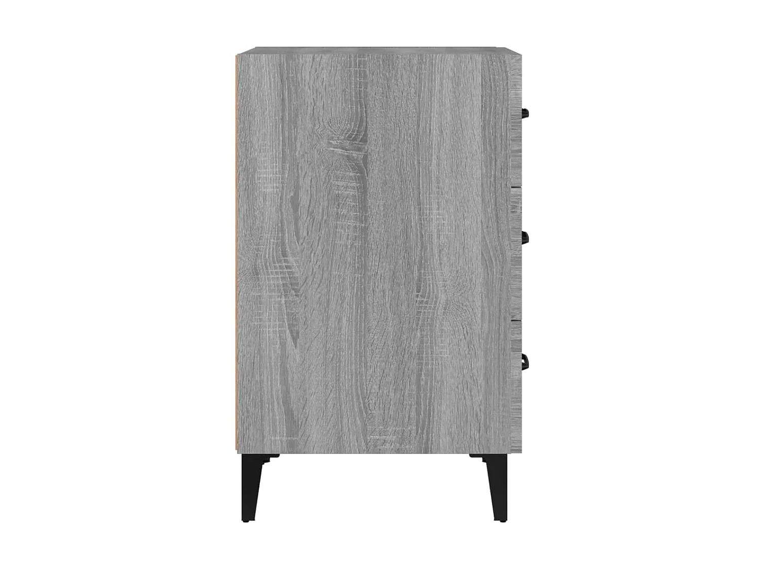 Comodino Sonoma grigio 40x40x66 cm in derivati del legno