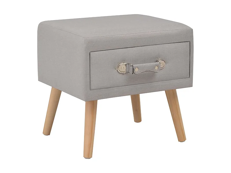 Tables de chevet 2 pcs Gris 40x35x40 cm Tissu