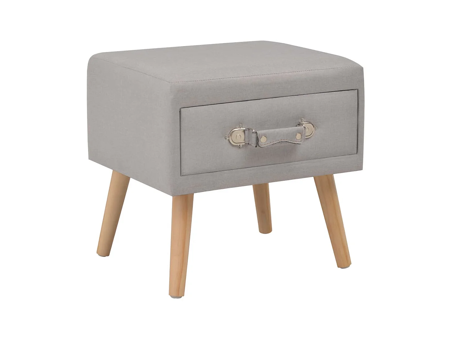 Comodini 2 pz Grigio 40x35x40 cm Tessuto