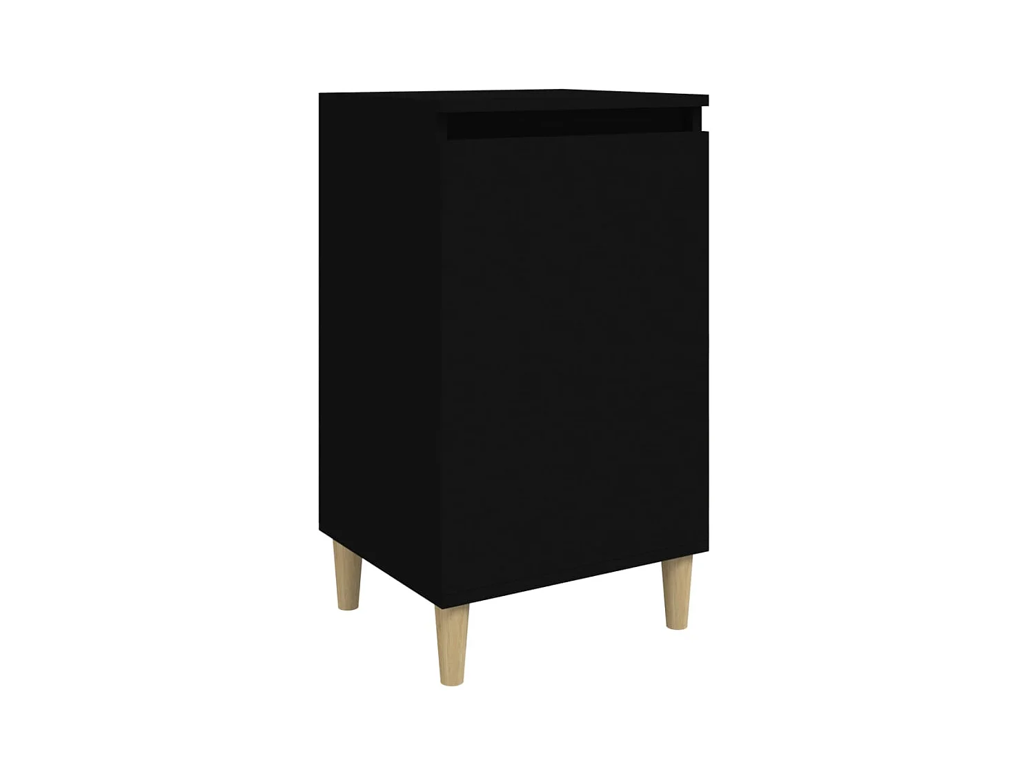Table de chevet noir 40x35x70 cm bois d’ingénierie