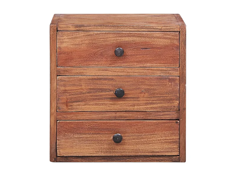 Table de chevet avec 3 tiroirs 35x25x35 cm Bois de récupération