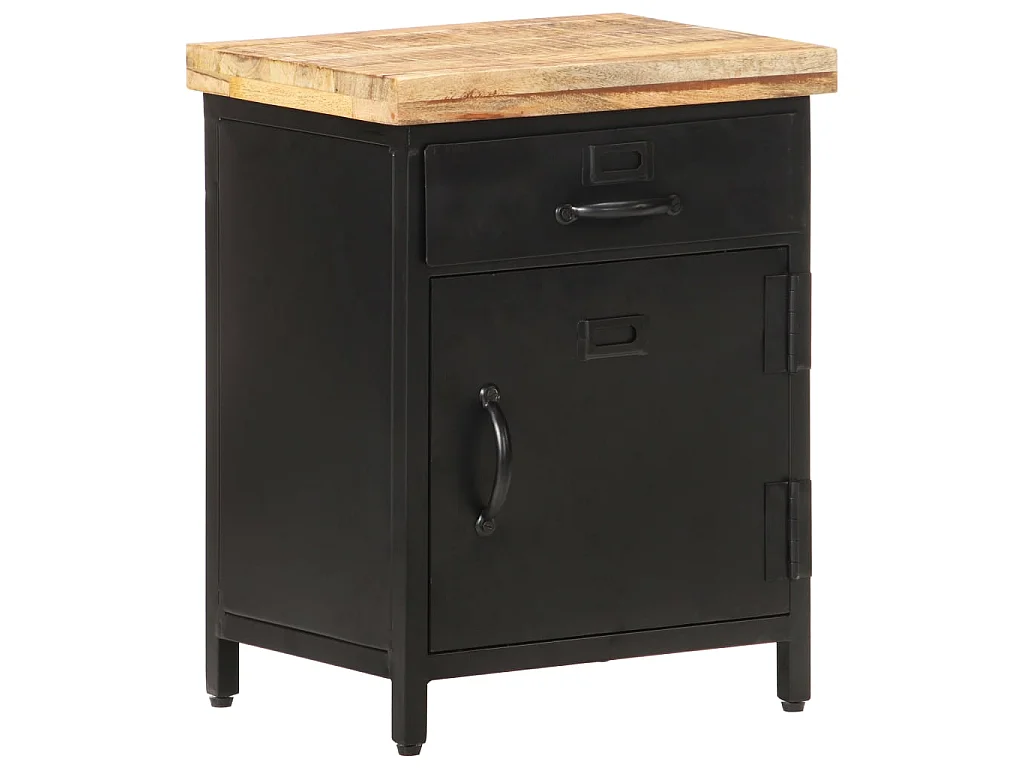 Comodino 40x30x52 cm Legno di mango grezzo