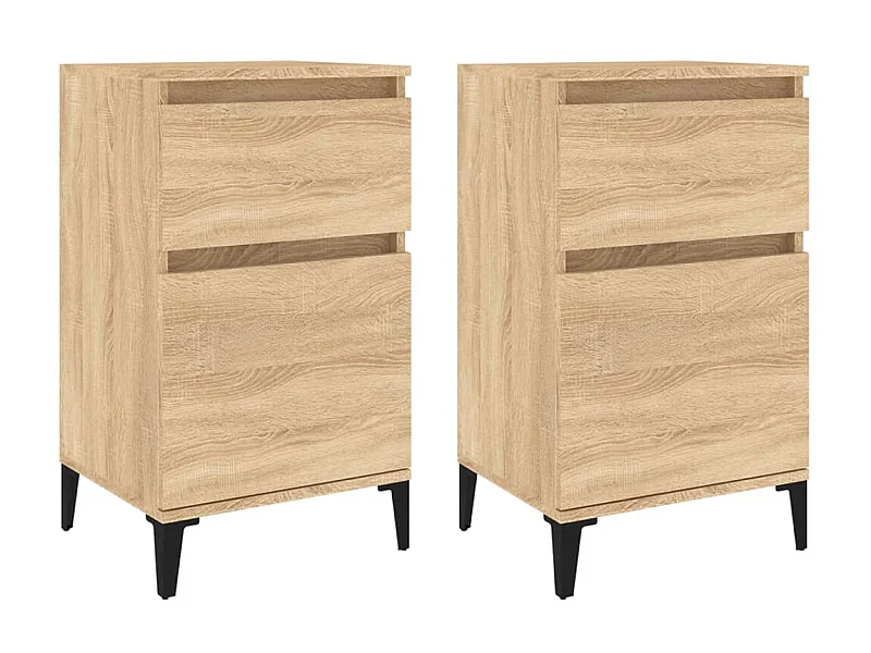 Tables de chevet 2 pcs chêne sonoma 40x35x70 cm