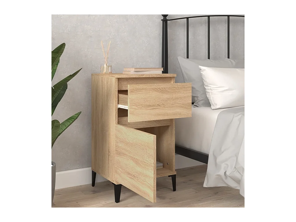 Tables de chevet 2 pcs chêne sonoma 40x35x70 cm